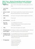 PMH-C Certification Exam Study Guide - Verified Questions and Answers - A&plus; Guaranteed Success Review