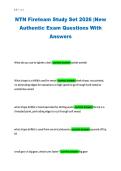 NTN Fireteam Study Set 2026 &vert;New &NewLine;Authentic Exam Questions With &NewLine;Answers