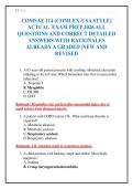 COMSAE 114 &lpar;COMLEX-USA STYLE&rpar;&NewLine;ACTUAL EXAM PREP 2026 ALL&NewLine;QUESTIONS AND CORRECT DETAILED&NewLine;ANSWERS WITH RATIONALES&NewLine;ALREADY A GRADED &vert;NEW AND&NewLine;REVISED