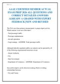 AAAE CERTIFIED MEMBER ACTUAL&NewLine;EXAM PREP 2026 ALL QUESTIONS AND&NewLine;CORRECT DETAILED ANSWERS&NewLine;ALREADY A GRADED WITH EXPERT&NewLine;FEEDBACK &vert;NEW AND REVISED