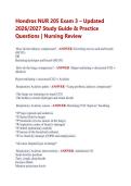 Hondros NUR 205 Exam 3 &ndash; Updated &NewLine;2026&sol;2027 Study Guide & Practice &NewLine;Questions &vert; Nursing Review