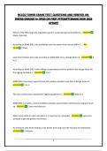 NCCCO TOWER CRANE TEST&vert; QUESTIONS AND VERIFIED ANSWERS&vert;GRADED A&plus;&vert;PASS ON FIRST ATTEMPT&vert;BRAND NEW 2026 UPDATE
