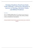 Christian Worldview Exam 2026&sol;2027 Prep