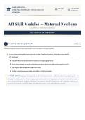 ATI Skill Modules Maternal Newborn Examination 2026 &vert; Verified Answers & Detailed Rationales &vert; NGN Nursing Assessment &vert; Grade A Study Guide