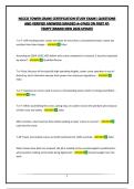 NCCCO TOWER CRANE CERTIFICATION STUDY EXAM&vert; QUESTIONS AND VERIFIED ANSWERS&vert;GRADED A&plus;&vert;PASS ON FIRST ATTEMPT&vert;BRAND NEW 2026 UPDATE
