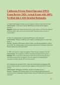 California Private Patrol Operator &lpar;PPO&rpar; Exam Review 2026 &vert; Actual Exam with 100&percnt; Verified Q&A with Detailed Rationales