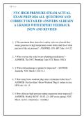 NYC HIGH PRESSURE STEAM ACTUAL&NewLine;EXAM PREP 2026 ALL QUESTIONS AND&NewLine;CORRECT DETAILED ANSWERS ALREADY&NewLine;A GRADED WITH EXPERT FEEDBACK&NewLine;&vert;NEW AND REVISED