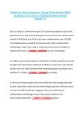 Healthcare Reimbursement -Study Guide Newest 2026 &NewLine;Questions and Correct Detailed Answers Already &NewLine;Graded A&plus; 