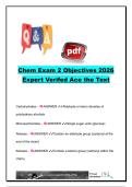 CHEM Exam 2 Objectives &lpar;2026&rpar; &vert; 400&plus; Practice Questions and Answers &vert; Carbohydrate Metabolism&comma; Diabetes&comma; Lipid Metabolism&comma; Proteins&comma; Enzymes & Clinical Chemistry