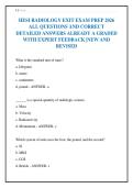 HESI RADIOLOGY EXIT EXAM PREP 2026&NewLine;ALL QUESTIONS AND CORRECT&NewLine;DETAILED ANSWERS ALREADY A GRADED&NewLine;WITH EXPERT FEEDBACK &vert;NEW AND&NewLine;REVISED&NewLine;