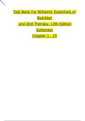Test Bank for Williams&rsquo; Essentials of Nutrition and Diet Therapy 13th Edition by Schlenker & Gilbert A&plus;&NewLine;