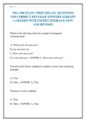 NSG 3180 EXAM 1 PREP 2026 ALL QUESTIONS&NewLine;AND CORRECT DETAILED ANSWERS ALREADY&NewLine;A GRADED WITH EXPERT FEEDBACK &vert;NEW&NewLine;AND REVISED