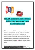 NCLEX Questions for Geriatrics &lpar;2026&rpar; &vert; 500&plus; Practice Questions and Answers with Rationales &vert; Polypharmacy&comma; Dementia&comma; Delirium&comma; Elder Abuse&comma; Medication Safety & Gerontological Nursing