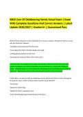 NACE Care Of Childbearing Family Actual Exam &vert; Exam&NewLine;With Complete Questions And Correct Answers &vert; Latest&NewLine;Update 2026&sol;2027 &vert; Graded A&plus; &vert; Guaranteed Pass&period; 