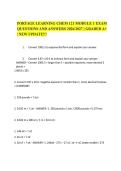 PORTAGE LEARNING CHEM 121 MODULE 1 EXAM&NewLine;QUESTIONS AND ANSWERS 2026&sol;2027 &vert; GRADED A&plus;&NewLine;&vert; NEW UPDATE&excl;&excl;&excl; 
