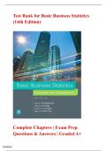 Test Bank &ndash; Basic Business Statistics&colon; Concepts and Applications &lpar;14th Edition&rpar;Mark L&period; Berenson &vert; A&plus; Rated Study Resource &vert; Full Chapter Coverage