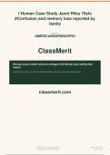 I Human Case Study Janet Riley 79ylo -Confusion and memory loss reported by fami