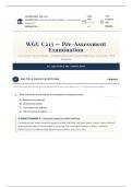 WGU C213 Pre-Assessment Examination Complete 2026&sol;2027 Test Bank with Verified Answers and Detailed Rationales Grade A