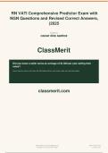 RN VATI Comprehensive Predictor Exam with NGN Questions and Revised Correct