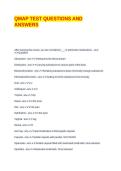 QMAP TEST QUESTIONS AND ANSWERS