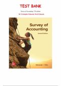 Survey of Accounting&comma; 7th Edition  &mdash; by Christopher  Edmonds&comma; Mark  Edmonds  &mdash; Complete Test Bank &lpar;Ch&period; 1-16&rpar;