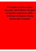 Principles of Information Security 6th Edition Chapter 12 Review Questions 2025&sol; 2026 Whitman and Mattord Comprehensive Study Guide Practice Questions Exam Review Test Bank with Solution