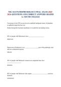 NSG 3113 PATHOPHYSIOLOGY FINAL  EXAM &lpar;2025-2026&rpar; QUESTIONS AND CORRECT ANSWERS GRADED A&plus; SOUTH COLLEGE&NewLine;&NewLine;