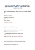 NSG 3113 PATHOPHYSIOLOGY EXAM 2 &lpar;2026-2027&rpar; QUESTIONS AND CORRECT ANSWERS GRADED A&plus; SOUTH COLLEGE