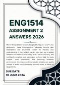 ENG1514 Assignment 2 2026 Memo &vert; Due Date 10 June 2026