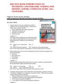 2026 TEST BANK INTRODUCTION TO MATERNITY AND PEDIATRIC NURSING &lpar;9TH EDITION&comma; LEIFER&rpar; &vert; COMPLETE GUIDE &lpar;ALL&NewLine;CHAPTERS