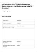 SAFMEDS for BCBA Exam Questions And Correct Answers &lpar;Verified Answers&rpar; 2026&sol;27 &vert; Graded A&plus;