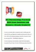 ATI Pharmacology Proctored Exam 2026 &vert; 60&plus; Exam Questions and Verified Answers &vert; Medication Administration&comma; Anticoagulants&comma; Diabetes Drugs&comma; Cardiovascular Medications&comma; Antibiotics & Nursing Pharmacology