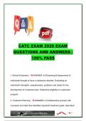 CATC Exam 2026 &vert; 80&plus; Practice Questions and Verified Answers &vert; Substance Abuse Counseling&comma; Treatment Planning&comma; Assessment&comma; Case Management & Addiction Recovery Certification