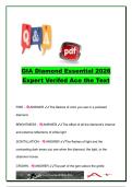 GIA Diamond Essentials 2026 Certification Exam &vert; 150&plus; Practice Questions and Verified Answers &vert; Diamond Grading&comma; 4Cs&comma; Clarity&comma; Cut Analysis&comma; Gemology & Jewelry Sales Fundamentals