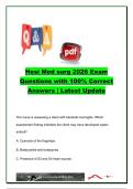 HESI Medical-Surgical Nursing Exam 2026 &vert; 150&plus; Practice Questions and 100&percnt; Correct Answers &vert; Meningitis&comma; Cardiac Disorders&comma; Diabetes&comma; Endocrine Disorders&comma; Neurological Conditions