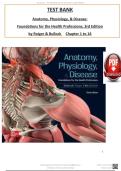 Test Bank- Anatomy&comma; Physiology&comma; & Disease&colon; Foundations for the Health Professions&comma; 3rd Edition &lpar; Deborah Roiger&comma; 2026&rpar; All Chapters 1-16 &vert;&vert; Latest Edition
