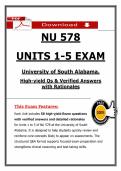 NU 578 Units 1&ndash;5 Exam &ndash; Advanced Pharmacology &ndash; &lpar;2026&rpar; Actual Questions & Answers &lpar;University of South Alabama&rpar;