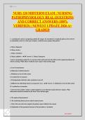 NURS 120 MIDTERM EXAM &vert; NURSING PATHOPHYSIOLOGY REAL QUESTIONS AND CORRECT ANSWERS &lpar;100&percnt; VERIFIED&rpar; &vert; NEWEST UPDATE 2026 A&plus; GRADED