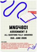 MNG4801 Assignment 2 Memo &vert; Due June 2026