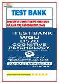 WGU D570 COGNITIVE PSYCHOLOGY &NewLine;OA AND PRE ASSESSMENT EXAM