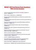 MDAST 320 Final Review Exam Questions With Correct Answers
