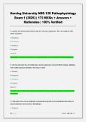 NSG 120 Pathophysiology Exam 1 &vert;170 Expert Questions&comma; Correct Answers with Rationales &lpar;100&percnt; verified&rpar; &vert;Newest Version 2026 &vert; A&plus; GRADE -Herzing University