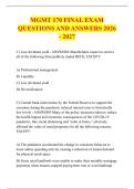 MGMT 170 FINAL EXAM &NewLine;QUESTIONS AND ANSWERS 2026 - 2027