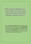 NUR 256 Mental Health Exam 4 &vert; &NewLine;Galen College of Nursing &vert; Q&A &NewLine;Guide &lpar;2025&sol;2026&rpar; with Detailed &NewLine;Rationales Already Graded A&plus;