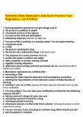 Nebraska State Medication Aide Exam Practice Test&colon; Regulation&comma; Law & Ethics