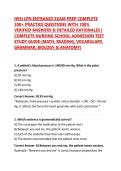 HESI LPN ENTRANCE EXAM PREP COMPLETE 300&plus; PRACTICE QUESTIONS WITH 100&percnt; VERIFIED ANSWERS & DETAILED RATIONALES &vert; COMPLETE NURSING SCHOOL ADMISSION TEST STUDY GUIDE &lpar;MATH&comma; READING&comma; VOCABULARY&comma; GRAMMAR&comma; BIOLOGY & ANATOMY&rpar;
