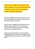 LADOTD PCC PLANT INSPECTION EXAM &NewLine;WITH CORRECT ACTUAL QUESTIONS AND &NewLine;CORRECTLY WELL DEFINED ANSWERS &NewLine;LATEST ALREADY GRADED A&plus; 