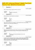 NURS 6551 Advanced Women's Health Final Exam Practice Test&colon; OB&sol;GYN & Prenatal Care