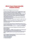 HPA 311 Exam 2 Study Guide With Complete Solutions