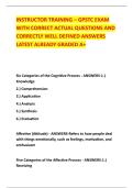 INSTRUCTOR TRAINING &ndash; GPSTC EXAM &NewLine;WITH CORRECT ACTUAL QUESTIONS AND &NewLine;CORRECTLY WELL DEFINED ANSWERS &NewLine;LATEST ALREADY GRADED A&plus; 
